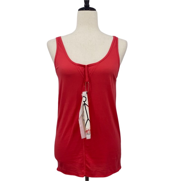 Johnny Was | Pete & Greta Hot Pink Pullover Jersey Scoop Neck Tank - Picture 6 of 12